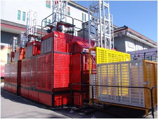Inverter Control Building Material Hoist , 37kw Passenger Material Hoist