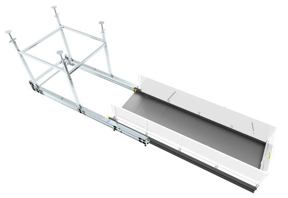 उच्च वृद्धि निर्माण स्थल के लिए 2200 मिमी चौड़ाई retractable सामग्री लोडिंग डेक